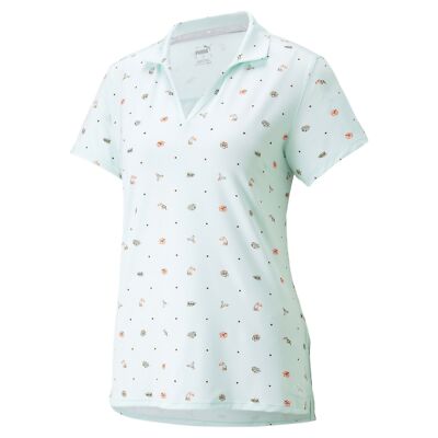 Puma Mattr Galapagos Golf Poloshirt Größe XS bis XL Soothing Sea Hot Coral NEU