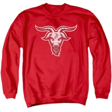 Worcester Polytechnic Institute Adult Crewneck Sweatshirt Distressed, Red, S-3XL