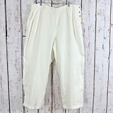 Lauren Ralph Lauren Women's 20W Wide Leg Lined Linen Pants NWT 139 R7