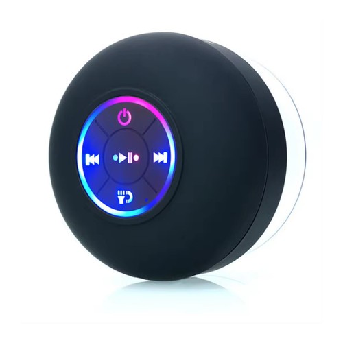 Portable Waterproof Bluetooth Shower Speaker With Suction Cup And LED Lights 3D - Picture 12 of 17