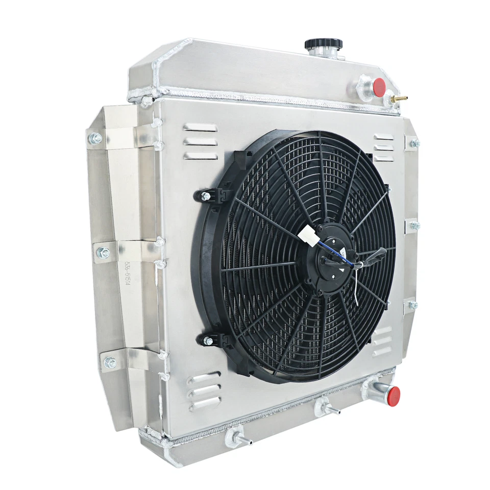 Kits de relé de ventilador de cobertura de radiador de 4 fileiras para 1955-1959 chevy truck pickup motor ls - Imagem 3 de 4