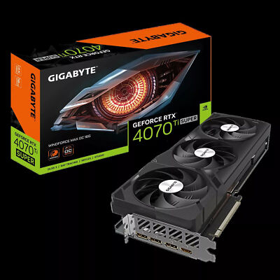 New GIGABYTE GeForce RTX 4070 Ti SUPER 16GB OC WINDFORCE MAX For Gaming 4070TIS