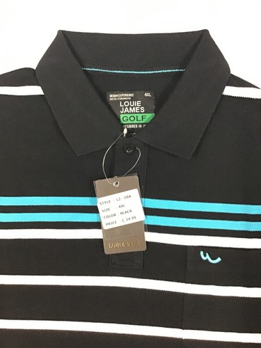 Men's, Louie James, Black Mix, Top, Size 4XL - TO2 - Picture 3 of 6