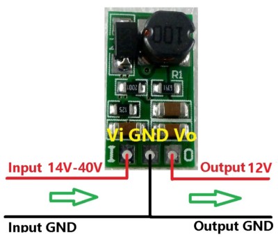0.8A DC 15V 18V 24V to 12V dc dc converter Buck module for LED PLC RS485 Relay