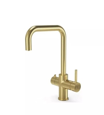 ETAL 3-IN-1 SOFORT WARMWASSER KÜCHENARMATUR MESSING GEBÜRSTET (381RG)