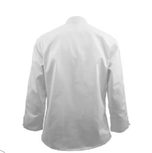 Long Sleeve Chef Coat w Knotted Buttons Thermometer Pocket Stain Resistant 1032 - Image 4 of 4
