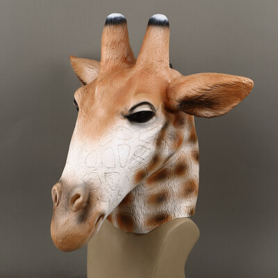 Cosplay Giraffe The Zoo Tiere Masken Halloween Maske Maske Requisiten Latex Prop