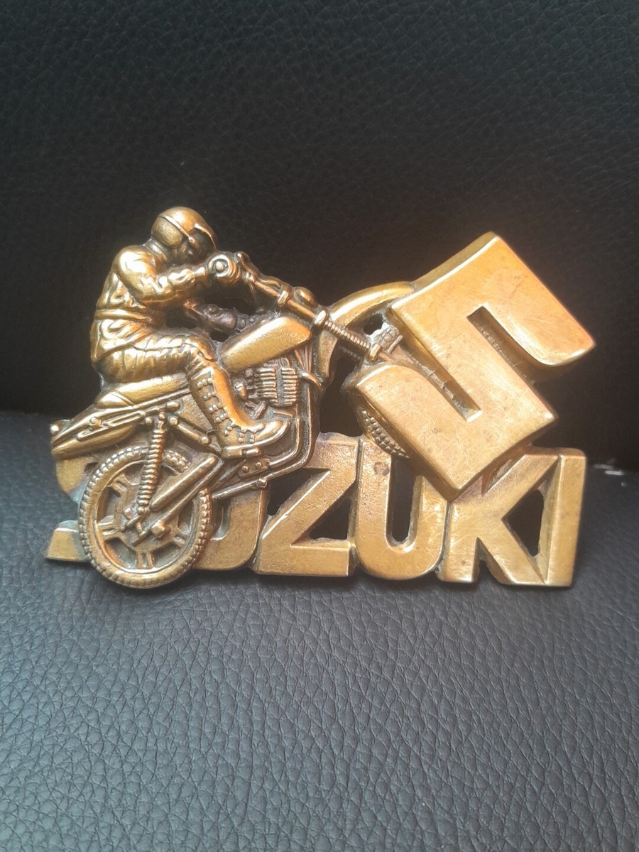 Suzuki Motorcycle Vintage Solid Brass Belt Buckle Baron 1980s | eBay