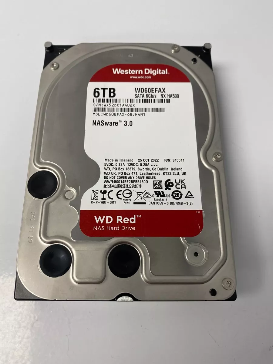 Western Digital 6TB WD60EFAX-68JH4N1 Hard Drive SATA 6Gb/s NX