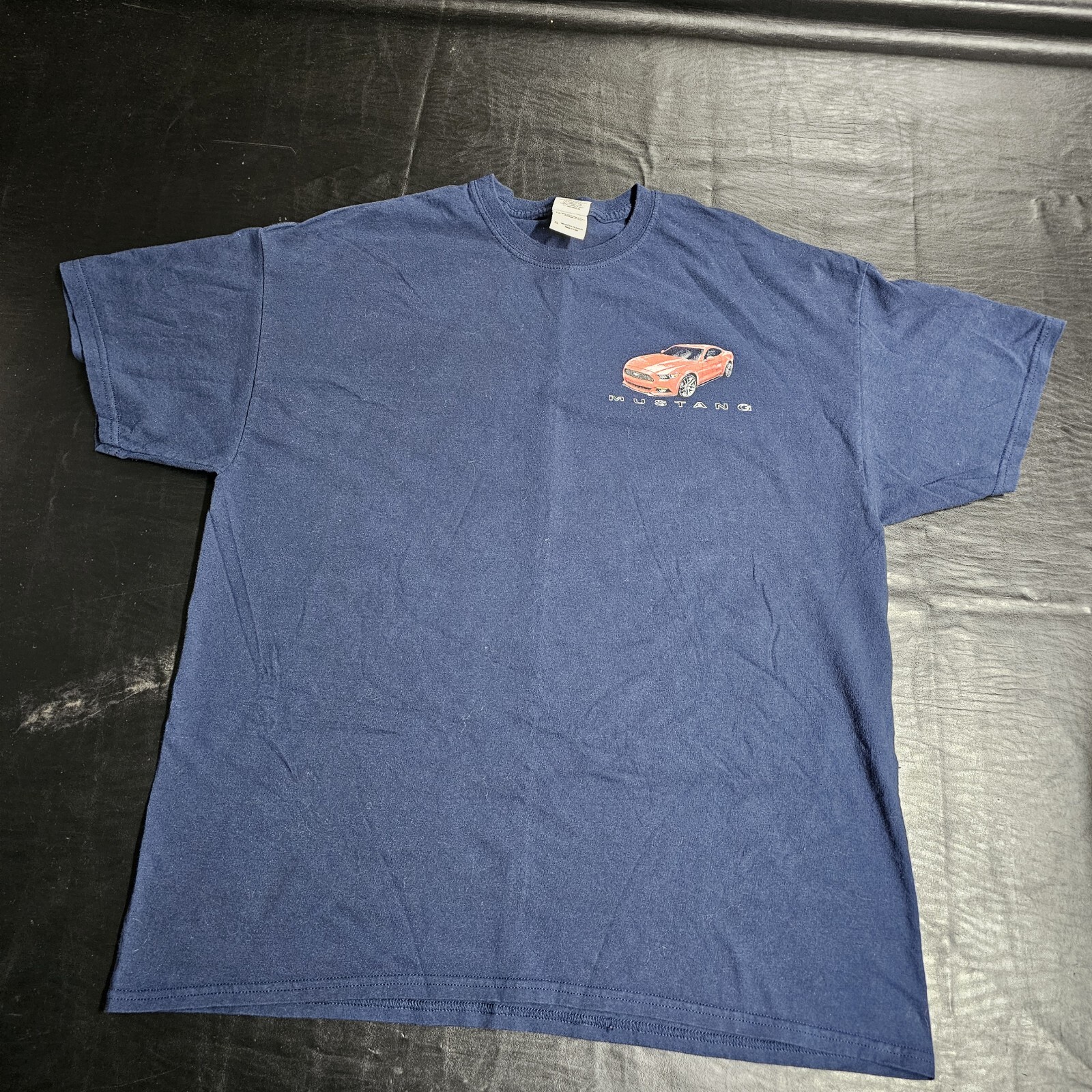 PONY T shirt uomo Ford Mustang Gildan taglia XL grafica blu manica corta