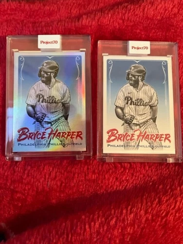 Topps Project 70 2021 Baseball Cards #787 Bryce Harper, TWO FOR ONE with RAINB0W
