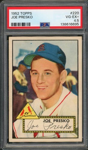 1952 Topps Joe Presko #220 card
