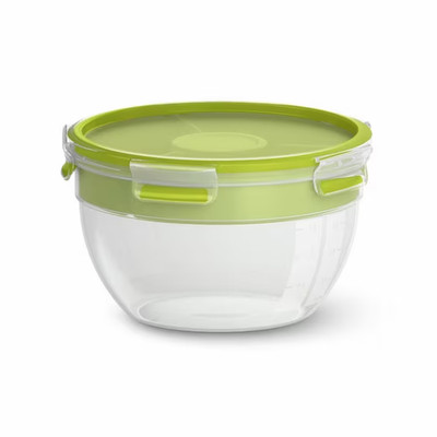 Emsa Salatbox Rund Einsatz Dressingbox CLIP & GO Kunstoff Transp 2.6 L 310044