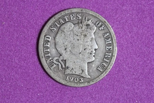 ESTATE FIND 1903 BARBER DIME #K60166