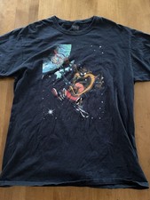 Vintage Looney Tunes Black L Tasmanian Devil Basketball Shirt Space Jam