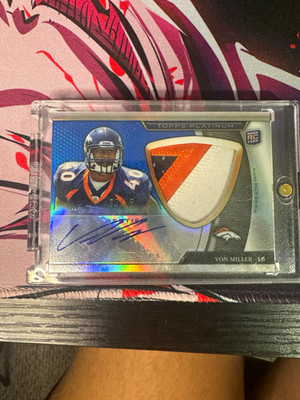 Topps 2011 Topps Platinum Von Miller Broncos #27 Rookie Auto Refractor Patch /75