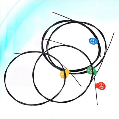 4PCS Ukulele Strings A/E/C/Gitarre Ukulele Parts Accessoires (schwarz)