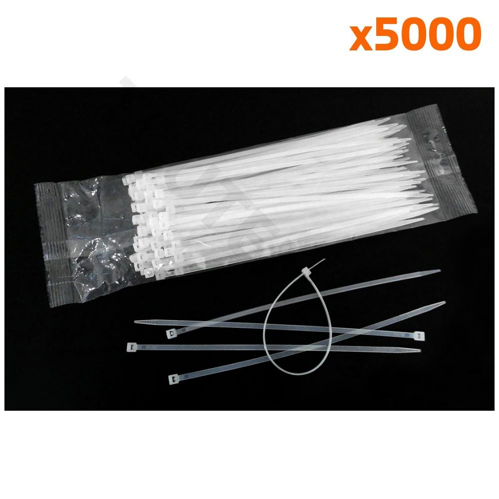 Collier de serrage autobloquant haute résistance 3.6 x 200 mm nylon