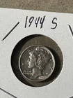 1944 S Mercury Dime 90% Silver  AU Almost Uncirculated