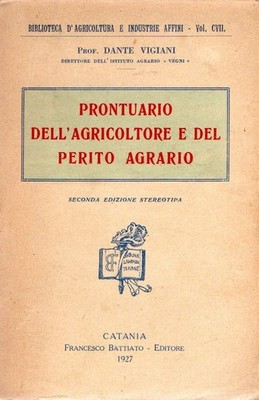 Vigiani, Dante. Landwirte und Agrarsachverständigenheft