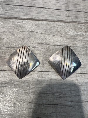 Aaron Toadlena Ohrringe Sterlingsilber quadratisch