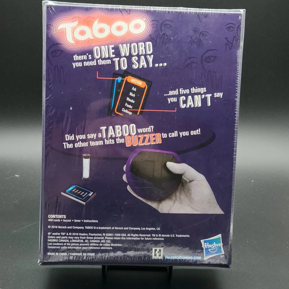 Hasbro TABOO The Classic Game Of Unspeakable Fun With Electronic Buzzer NIB - Image 2 of 2