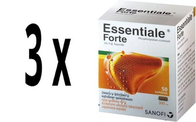 3x Essentiale Forte 3x50 Kapseln (Phospholipidum Essentiale) Leber