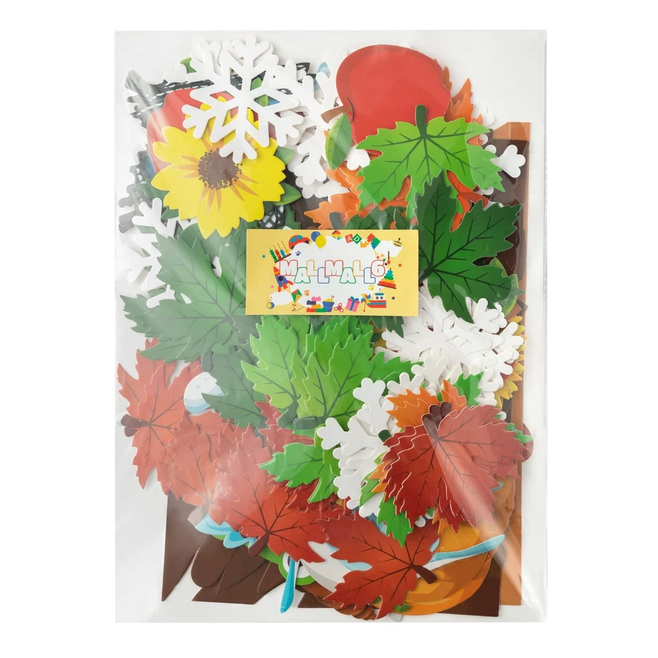 MALLMALL6 198Pcs Classroom Tree Bulletin Board Decor Seasonal Tree Summer Aut - Image 3 of 4