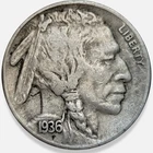 1936-S Buffalo Nickel 5c Very Fine VF+ * Original Surfaces * 1936S
