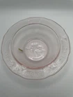 Vtg Childrens Mother Goose Bowl Pink Depression Glass Bo Peep 3 Blind Mice