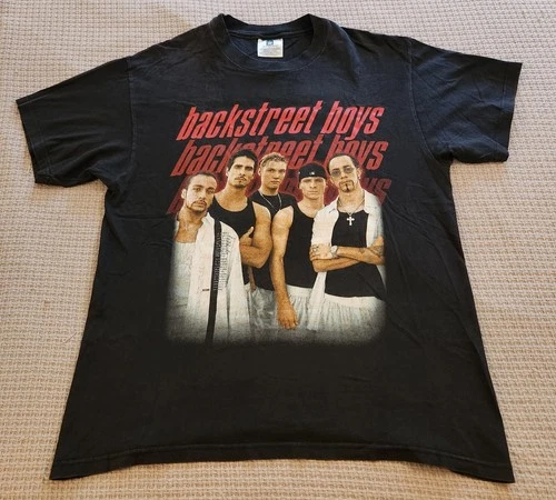 RARE Vintage Backstreet Boys Winterland Large Band Rap 1990s vintage concert t-shirt, vintage, size L, single stitch, B+ condition