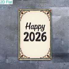 2D Flat Vintage Metal Wall Sign Iron Decorative Plaque 8*12inch