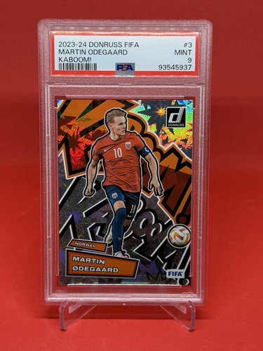 2023-24 Panini Donruss FIFA Martin Odegaard KABOOM! PSA Norway SSP Case Hit