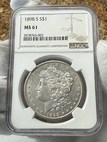 1898 S Morgan Silver Dollar NGC MS 61