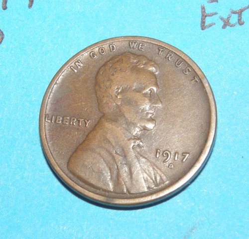 1917 D VERY FINE - EXTRA FINE LINCOLN  WHEAT  CENT #3