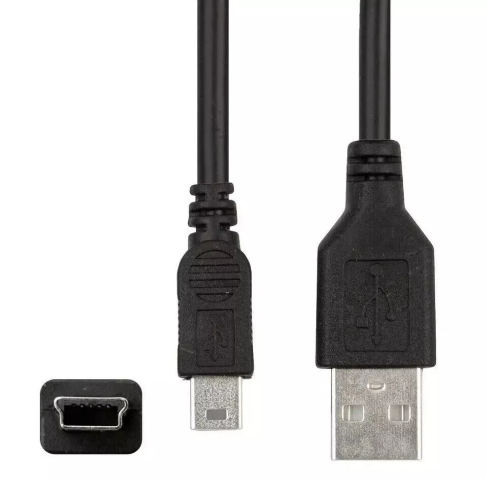1 Metre USB Mini 2.0 24AWG Hi-Speed A to mini-B 5 pin Cable Power/Data Short - Image 2 of 4