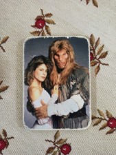 Calamita Legno Frigo Vintage La Bella E La Bestia 6,5x9 Cm Fatta A Mano Vincent