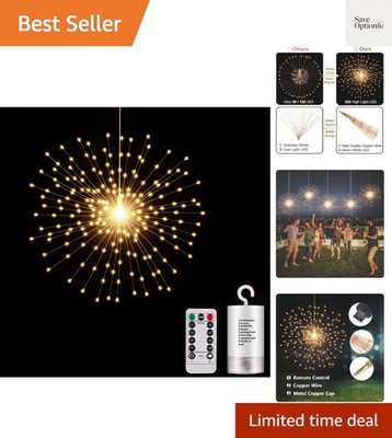 200 LED Starburst Sphere Lights,Firework Light Battery Powered, Tent Chandeli...