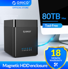 Image of ORICO 2/5Bay Hard Drive Enclosure USB3.0/Type-C to SATA for 3.5'' HDD SSD