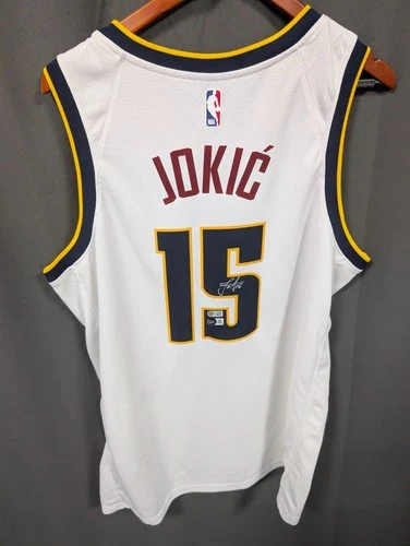 Nikola Jokic Signed Denver Nuggets Basketball Jersey AUTO USA SM BAS Sz XL
