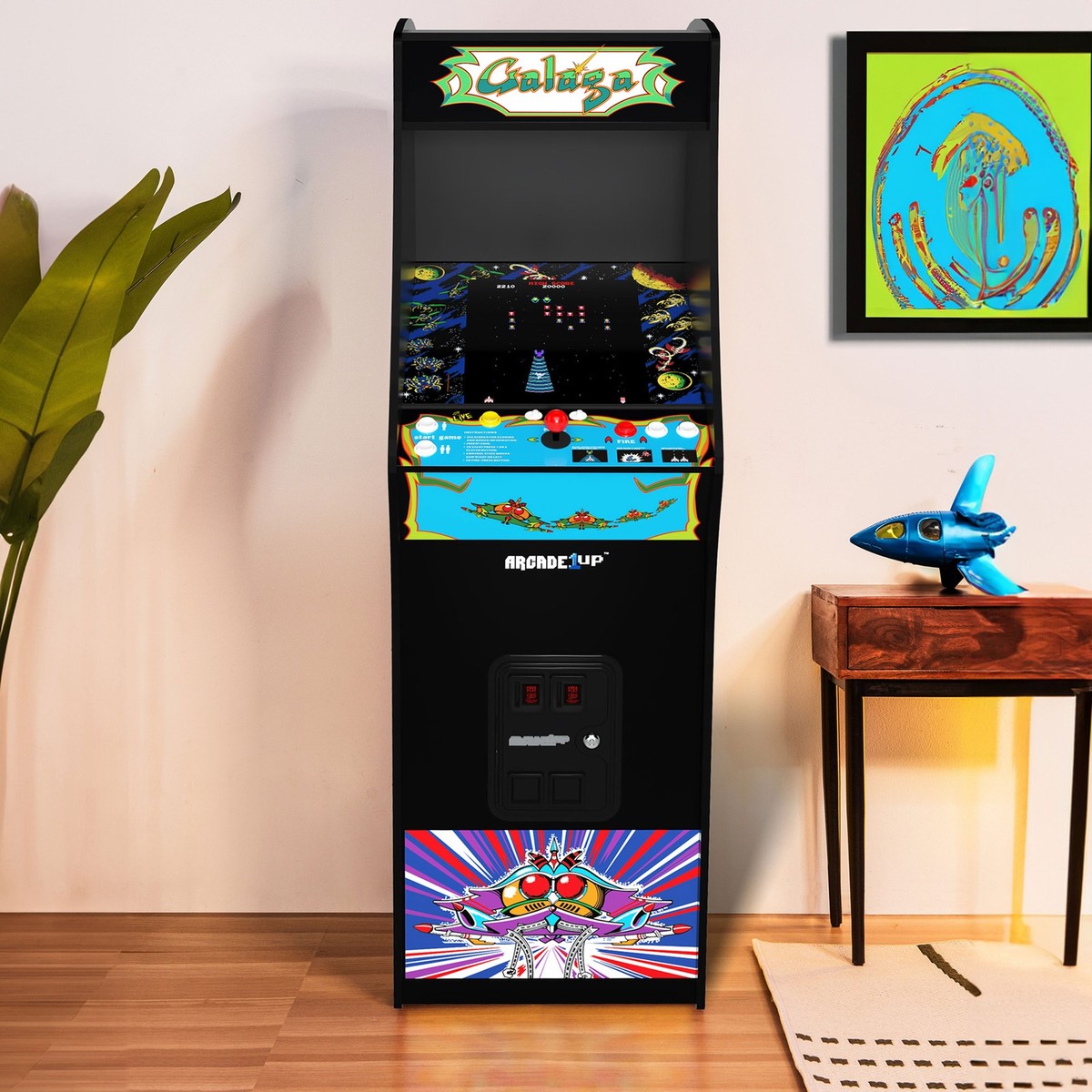 Arcade1Up GALAGA Deluxe 14 in 1 Arcade Game Machine 5-Foot Stand