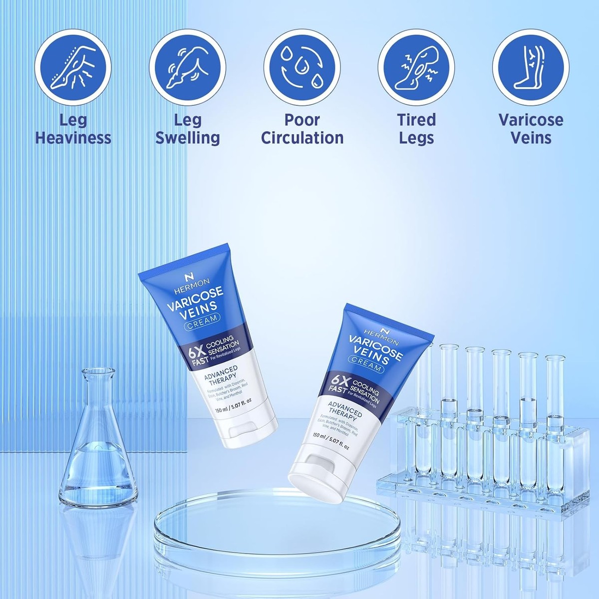 Hermon Varicose and Spider Veins Cream – Natural Formula to