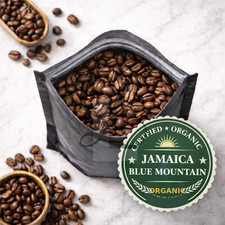 Jamaica Blue Mountain Coffee  100 Organic  2 lbs  Custom Roast or Green Bean
