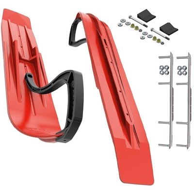 Slydog Powder Hound 7'' Lava Red Skis w/4.5'' Shaper Bar Complete Kit Yamaha