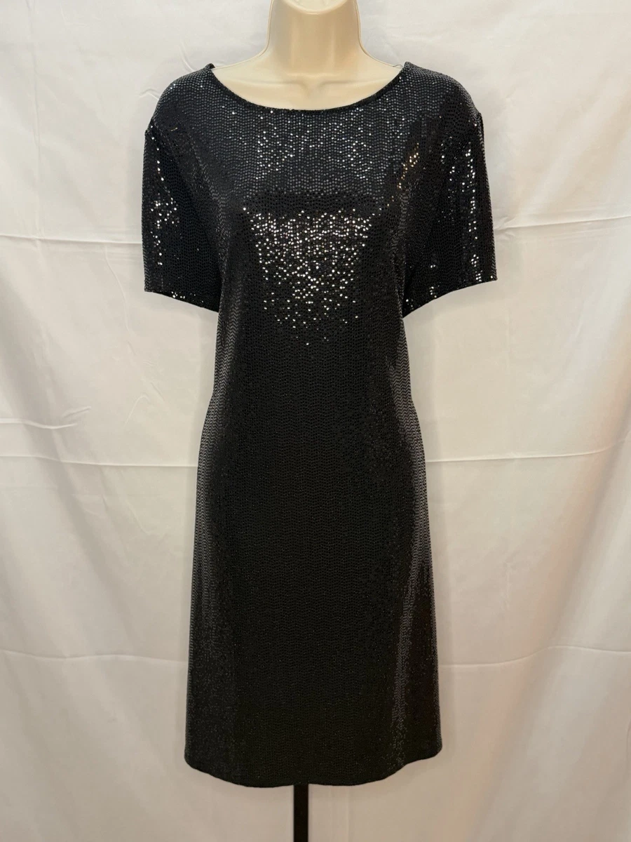 bebe black sequin dress Bebe Mini Bodycon Sequin Dress Black Sleeveless Back Zip Cocktail Size S