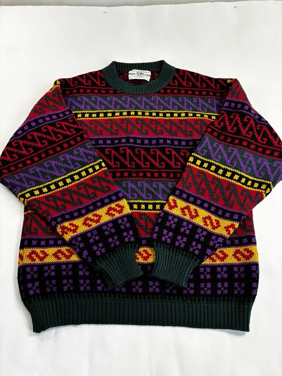 Multi-Color Geometric Casual Vintage Sweaters for Men for sale | eBay