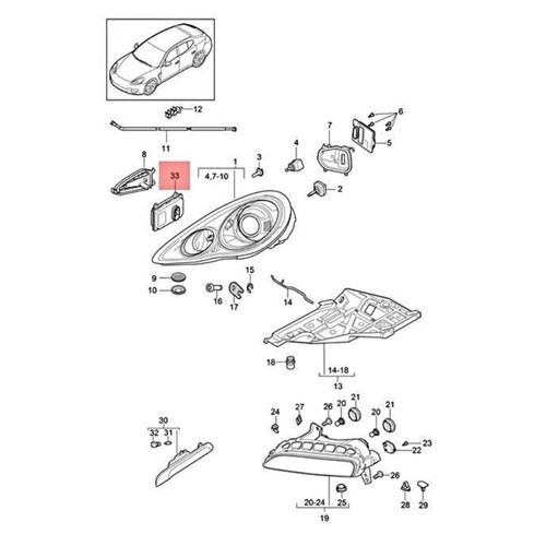 Automotive Headlight Ballast Module 7PP941329R 7PP941329N Adaptive Beam Control - Picture 5 of 8