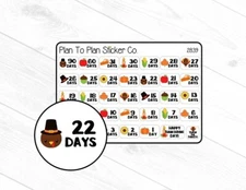 2839~~Thanksgiving Countdown Planner Stickers.