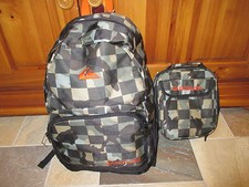 NWT QUIKSILVER Full Size Backpack School, Skate, Surf,  Bonus Lunch Box