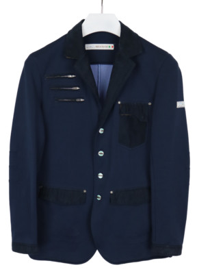 ANIMO  Blazer Men's EU 44 Double Vented Single Breasted Zipper Detail